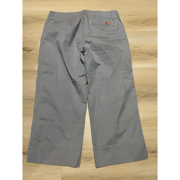 The North Face Pants‎ Women Large Gray Cotton Capri Cropped Hiking Outdoor - Picture 8 of 9